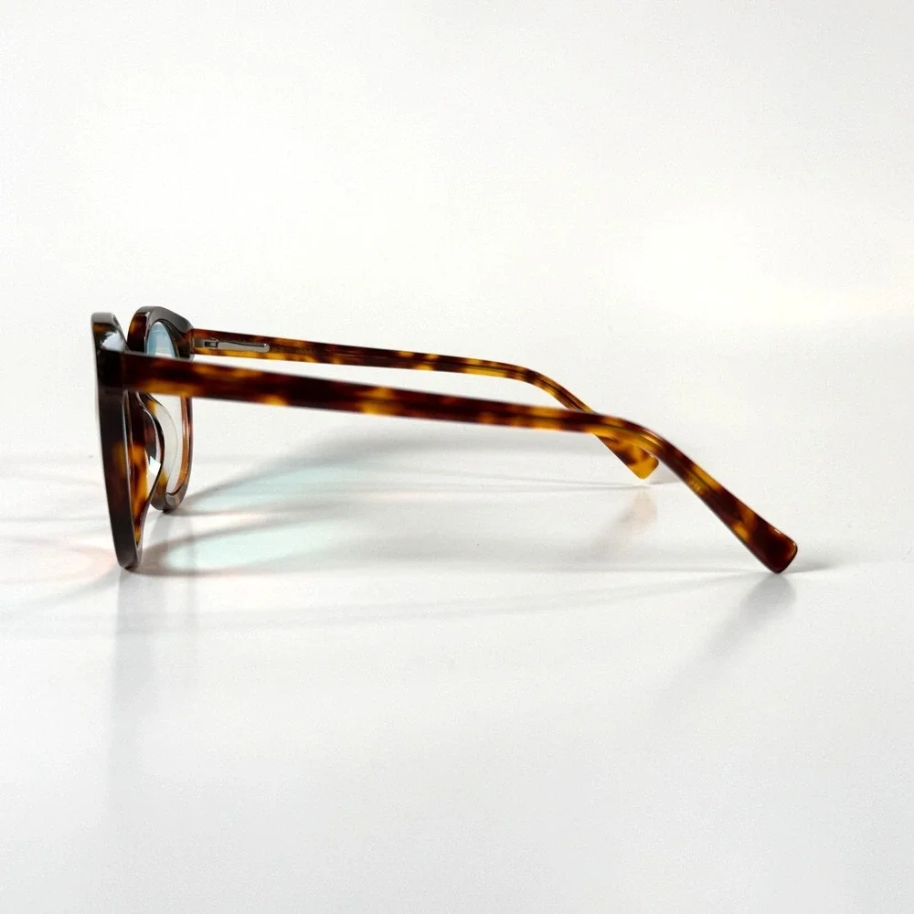 ZENNI Tortoiseshell Round 4412425 Eyeglasses Frame Only 53-21-141 Brown Full Rim